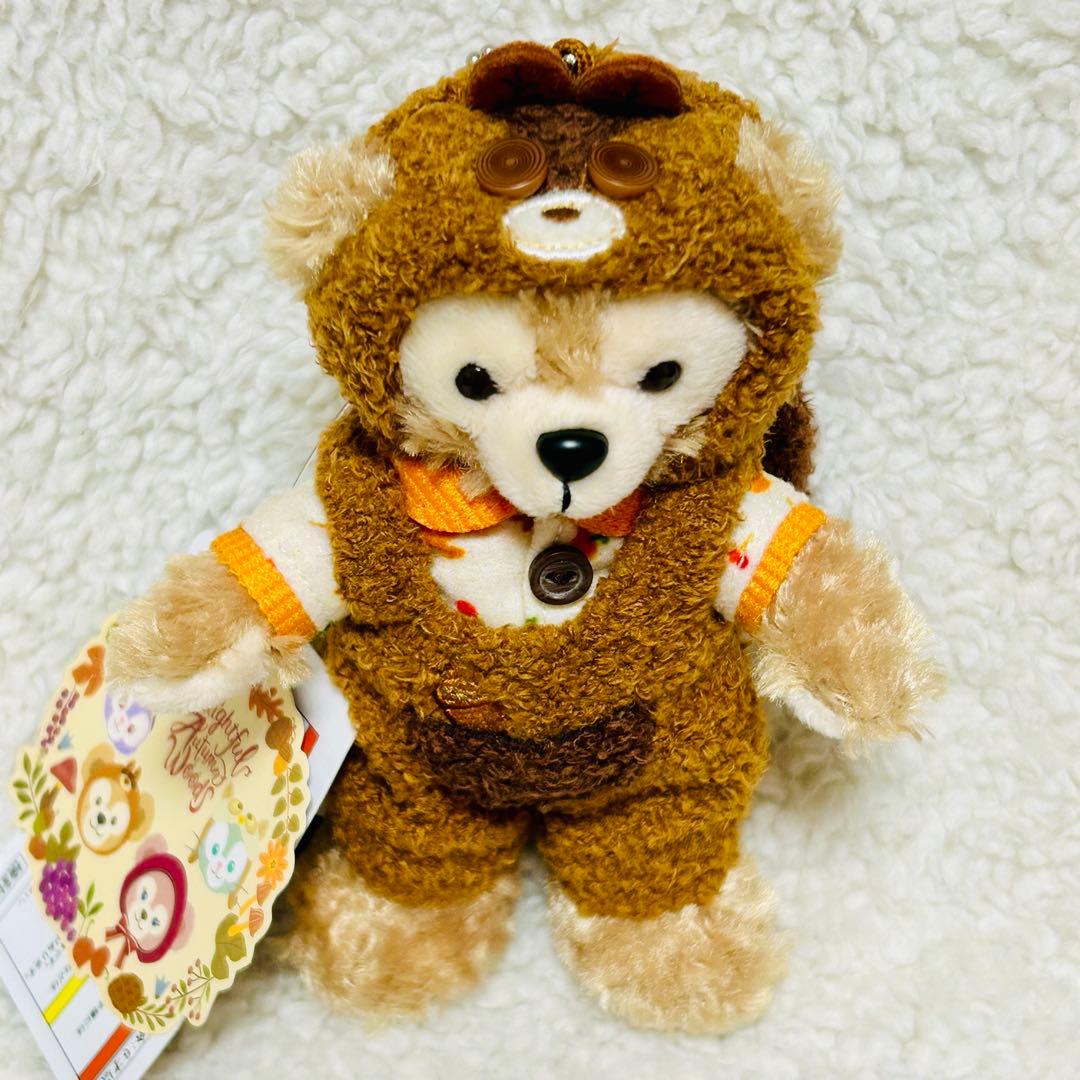 タグ付き】ディズニー ダッフィー 秋のぼうけん ぬいぐるみバッジ ぬいば