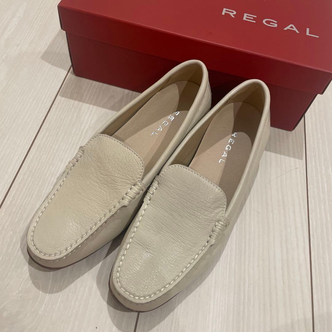 REGAL アイボリー レザー ローファー　F02Q 楽天市場】リーガル レディース シンプルモカシン ローヒール