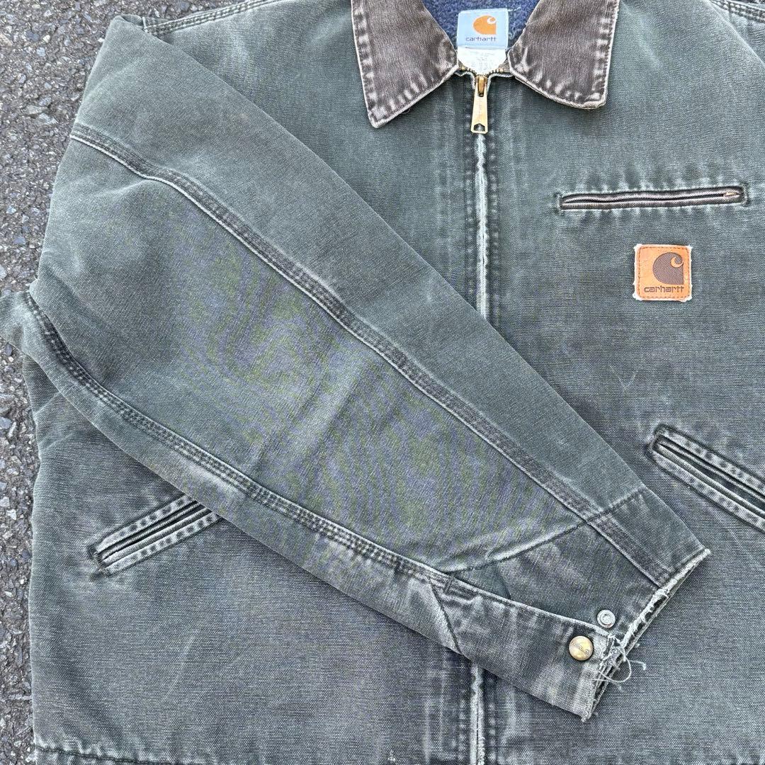 希少 Carhartt/カーハートデトロイトジャケットモスグリーン J97MOS