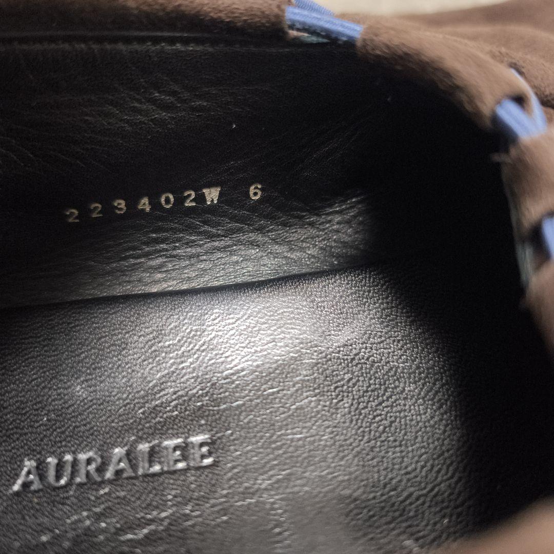 AURALEE スウェード コード モックシューズ オーラリー - メルカリ