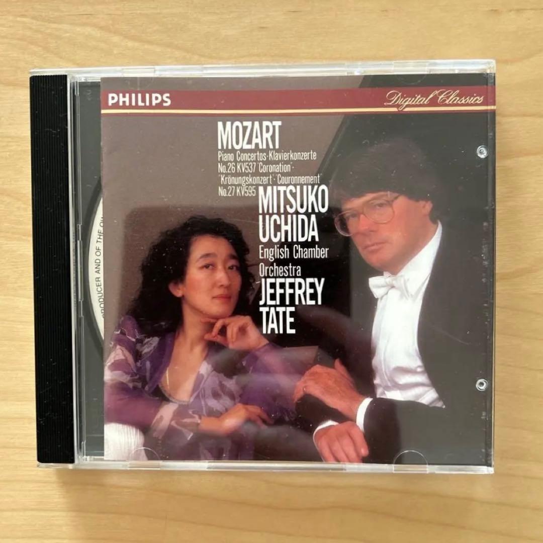 モーツァルト：ピアノ協奏曲26&27 内田光子 テイト指揮 英室内管