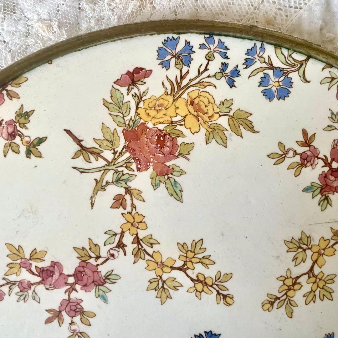 サルグミンヌ ルイ15世 トリベット 陶板ラウンドプレート フランス