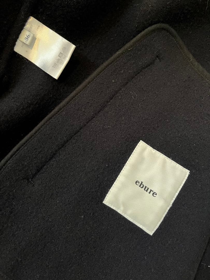 ebureエブール リバーウール リブニットカラー コート 36 - メルカリ
