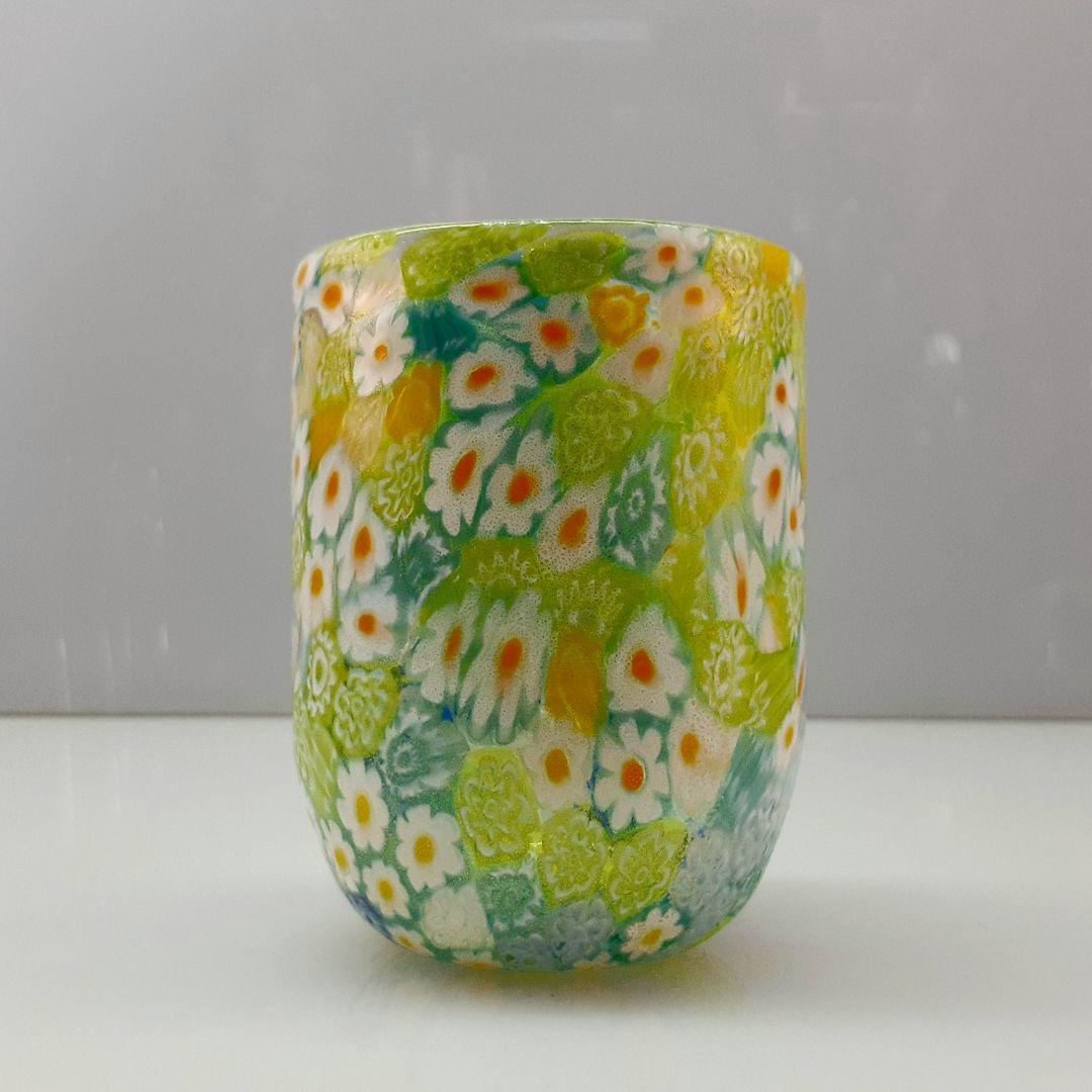 MURANO ムラノ ミルフィオリ グラス MURANO GLASS ムラノ ミルフィオリ イエロー グラス ヴェネチア