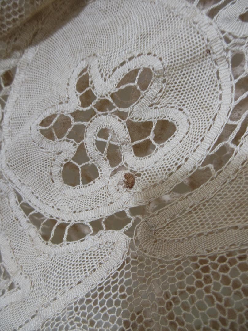 O-41)汕頭 スワトウ テーブルクロス 刺繍 レース - メルカリ