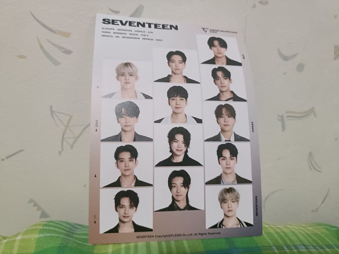 SEVENTEEN サイン入り ポストカード ジョンハン エスクプス ミンギュ