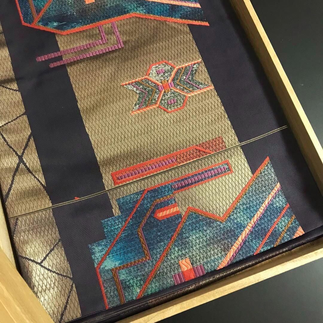 ZF-1069 袋帯 正絹 六通 ハイセンス 美品 抽象柄 お洒落 - メルカリ