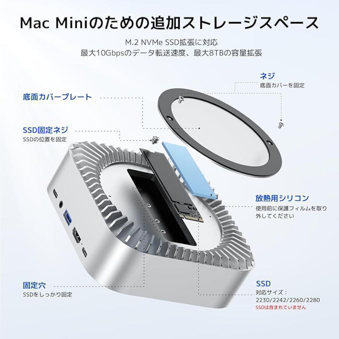 Mac Mini M4 対応ハブ 高精細UI RayCue USB-Cハブ - メルカリ