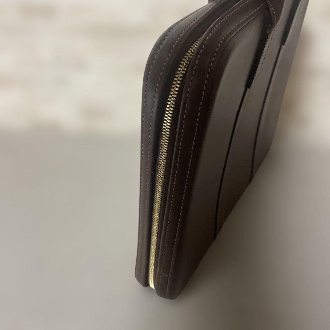 美品】土屋鞄 コンフィオCONFFIO オイルヌメ ビジネスバッグ ブラウン