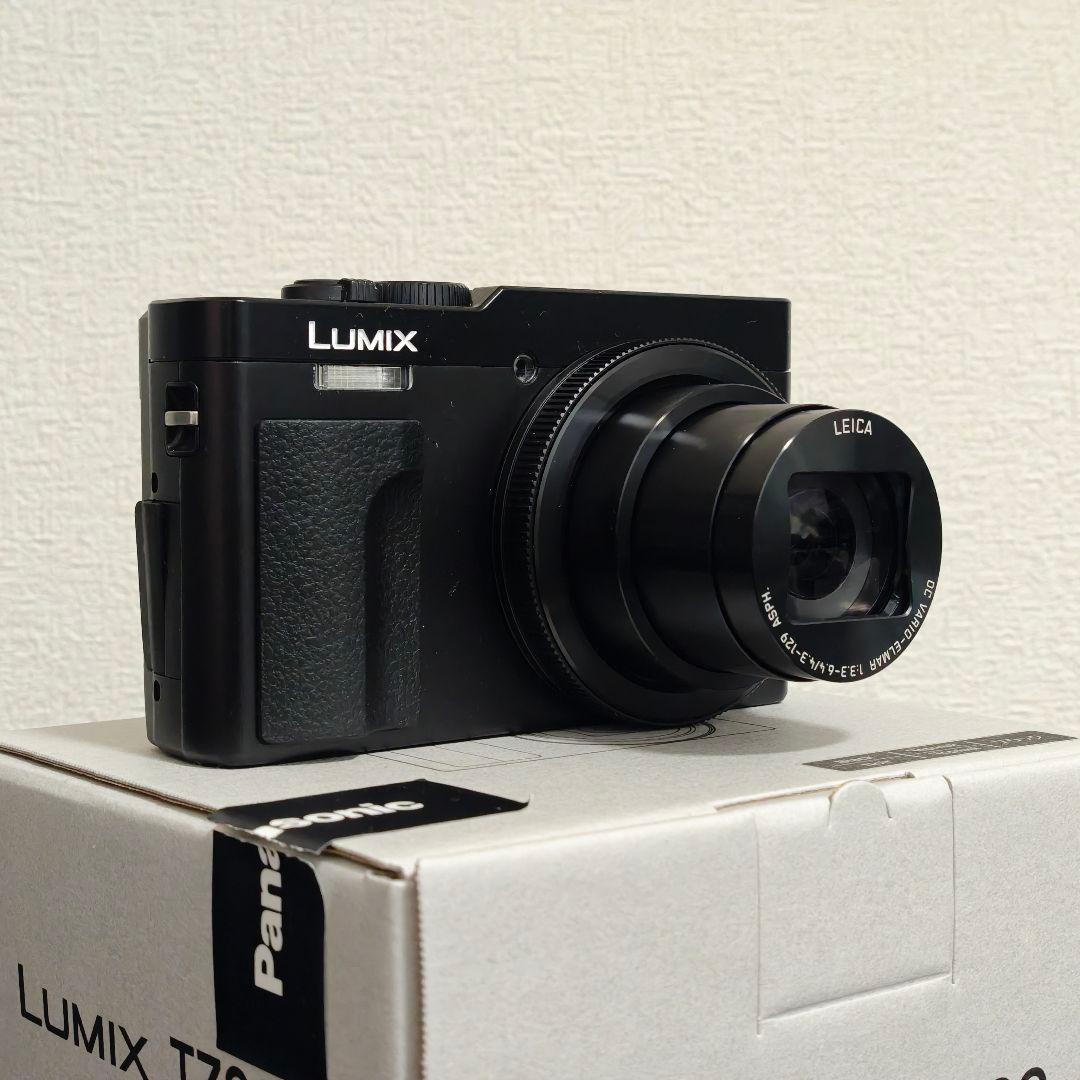 中古美品 LUMIX TZ90 ブラック 本体 2025年7月購入 保証書あり Panasonic Digital Camera Lumix DC-TZ90-K 30X 4K 20.3 MP Black