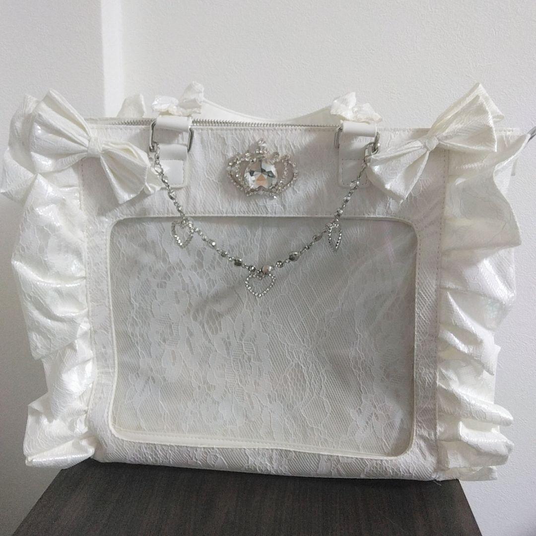 Pal elfy パルエルフィー オーロラレースBIG姫痛バ/地雷系 量産型 白 オーロラレースBIG姫痛バ/地雷系 量産型（ショルダーバッグ）｜Pal