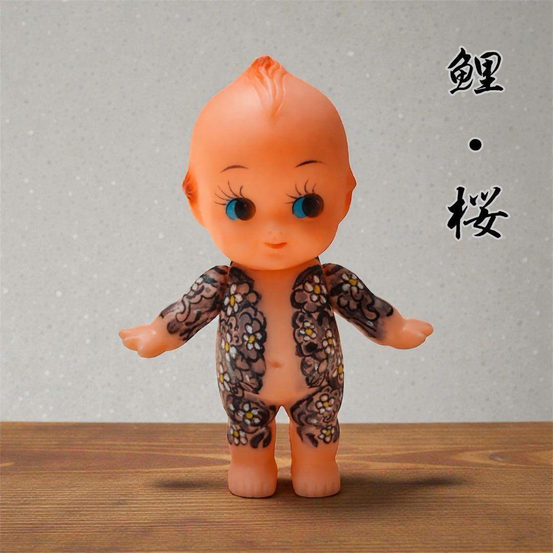 一点物】手描き 刺青キューピー 和柄 カスタム キューピー人形 12cm