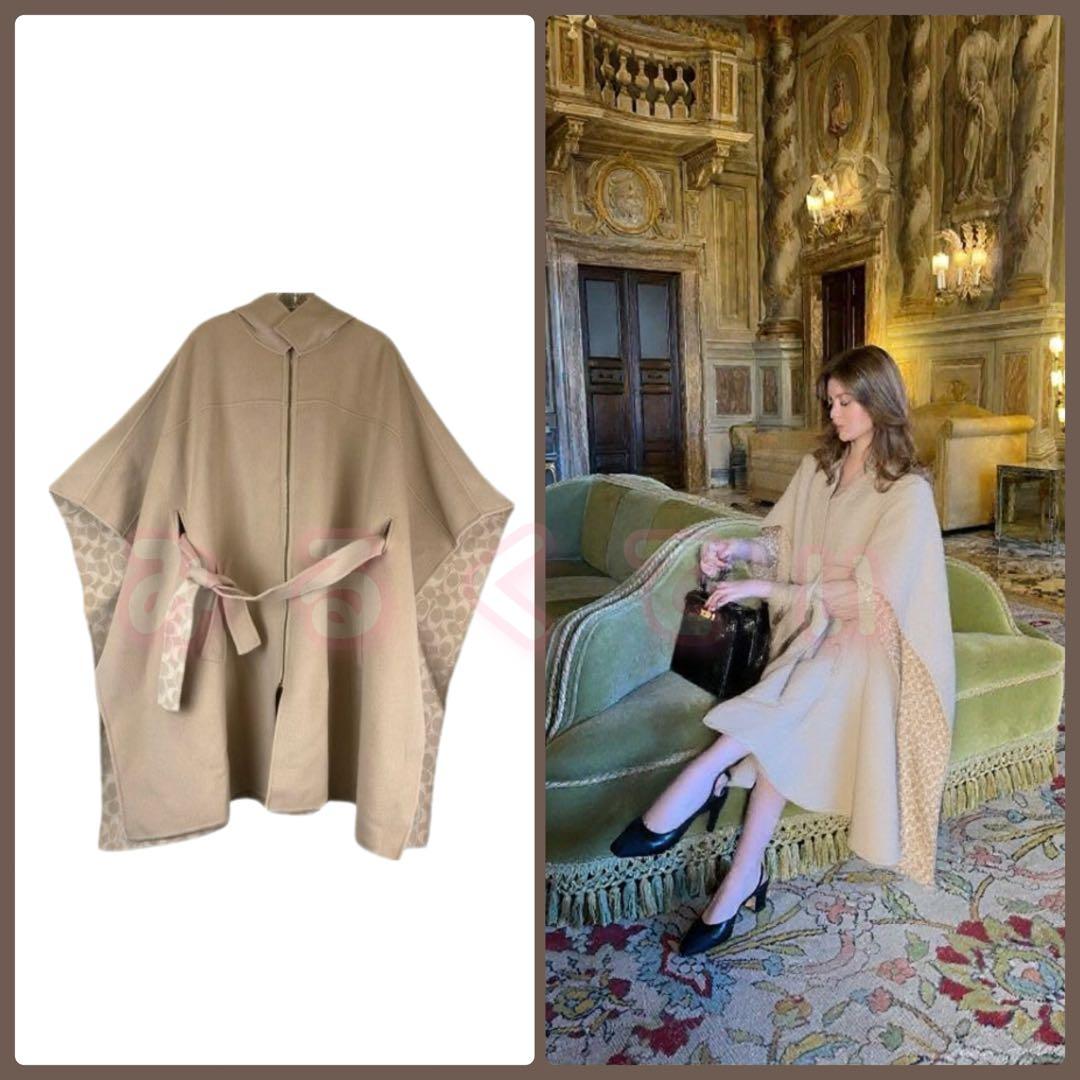 COACH コーチ ダブル フェイス ウール ケープ ポンチョ - メルカリ