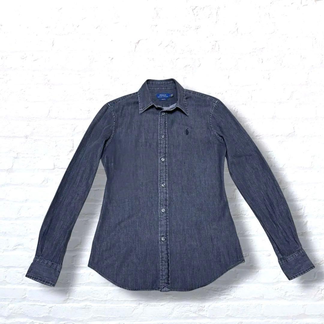 大人気‼️ ラルフローレン デニムシャツ ブラック NO3663 - メルカリ
