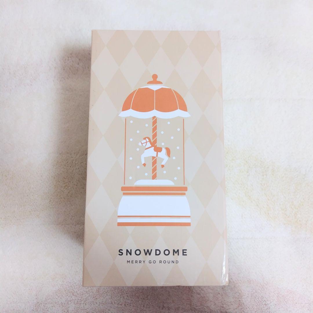 メリーゴーランド オルゴール フランフラン スノードーム ゴールド