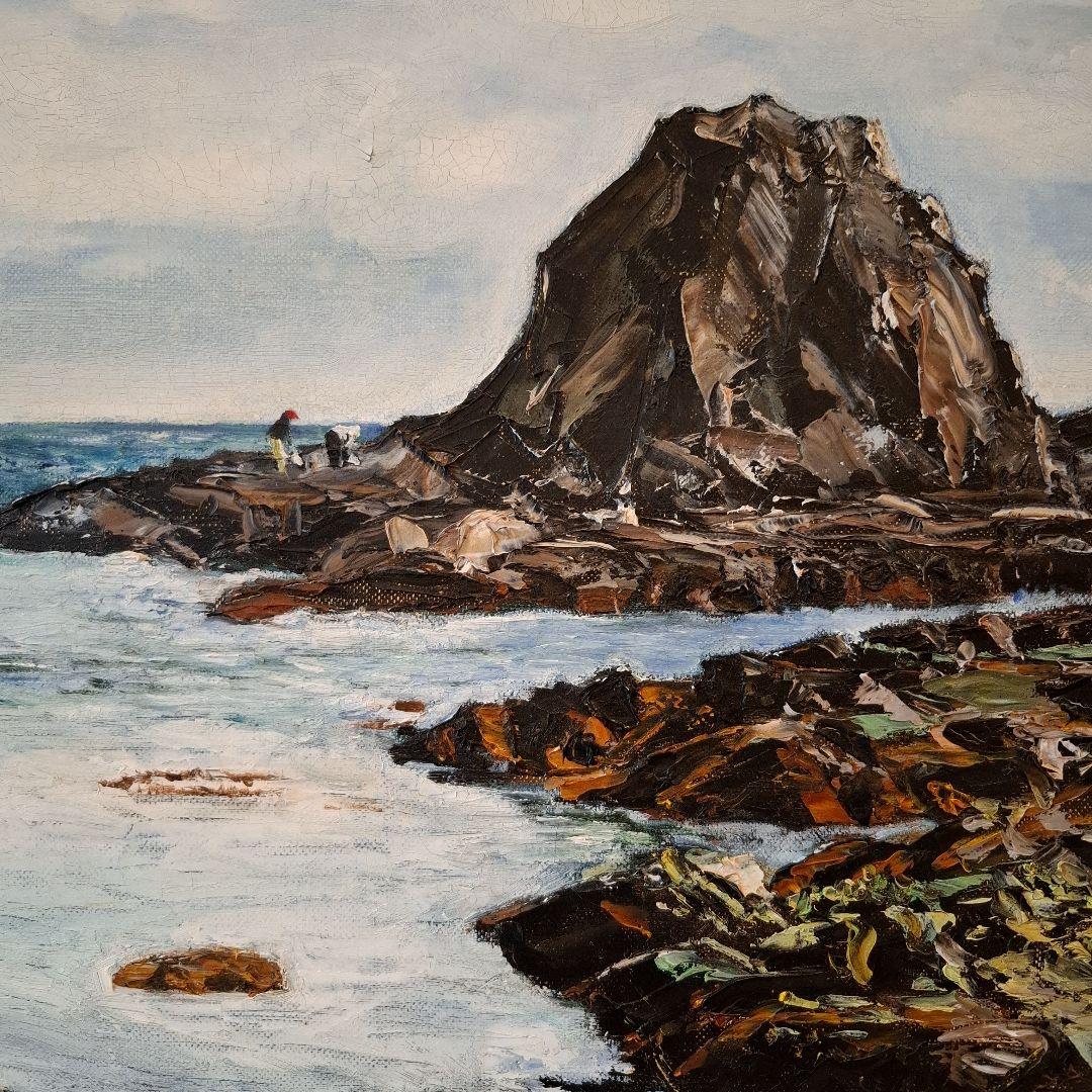 油絵 早春の磯 大平洋黒潮 M 15 - メルカリ