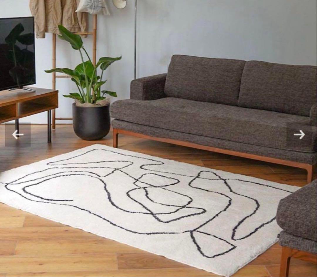 限定値下げ 140×200 ジャーナルスタンダード ラグ 使用期間3ヶ月 journal standard Furniture（ジャーナル スタンダード ファニチャー