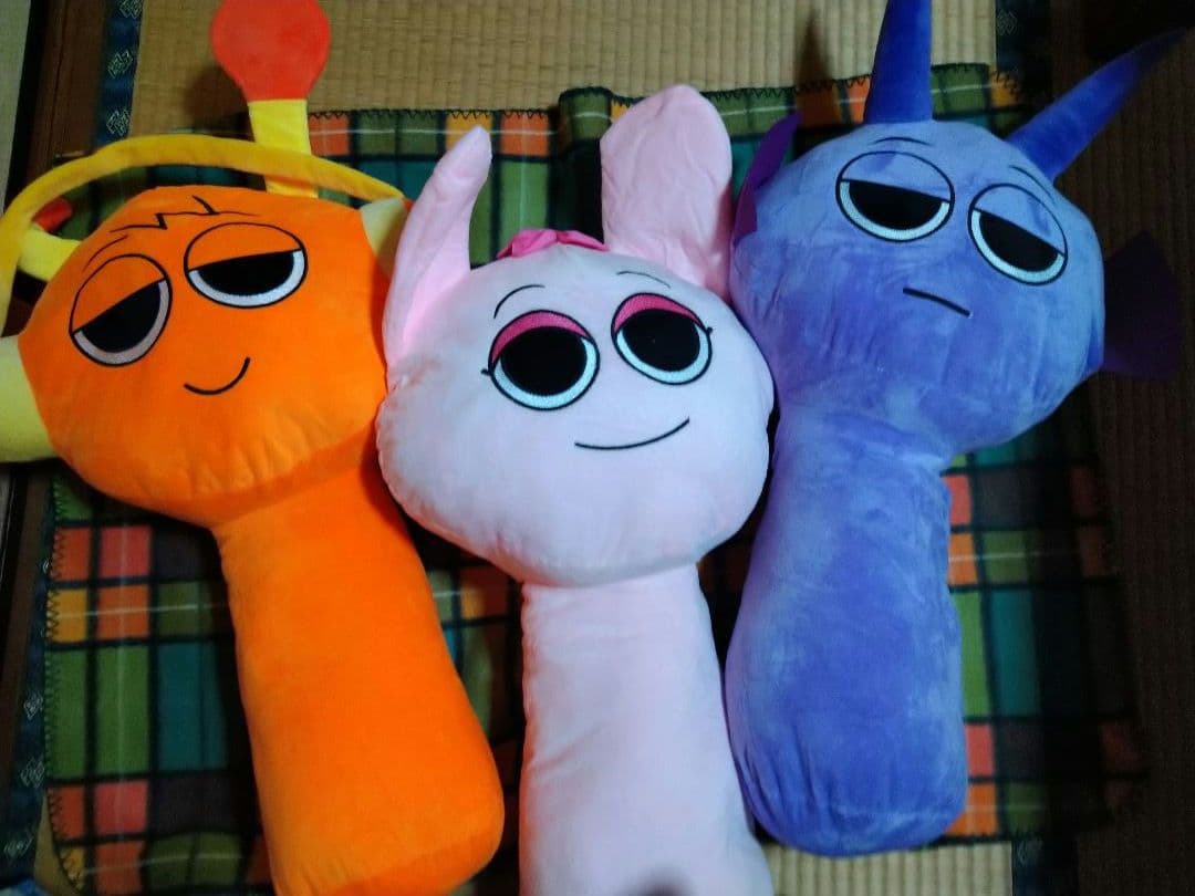 スプランキー　BIGぬいぐるみ　ピンキー　オレン　ダープル　３体 BIGぬいぐるみ スプランキー オレンジ ぬいぐるみ｜Yahoo!フリマ（旧