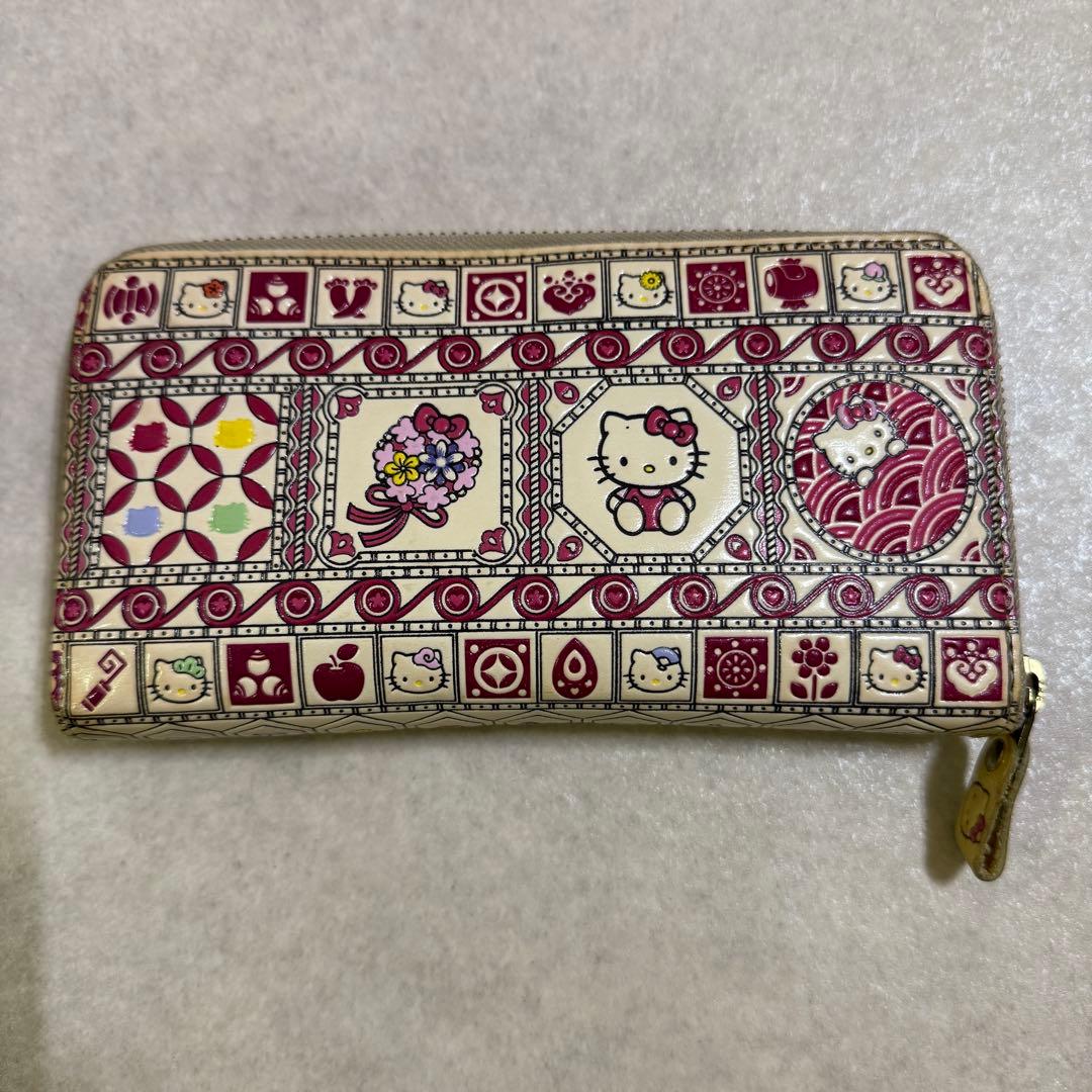 ハローキティ 浅草文庫 吉祥宝づくし ラウンドジップ 長財布 - メルカリ