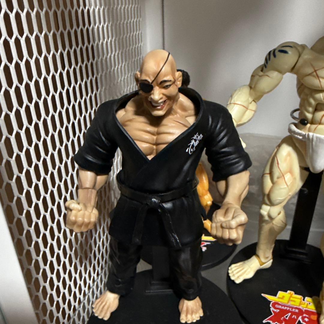 グラップラー刃牙フィギュア5体刃牙，勇次郎、独歩黒，独歩白，花山