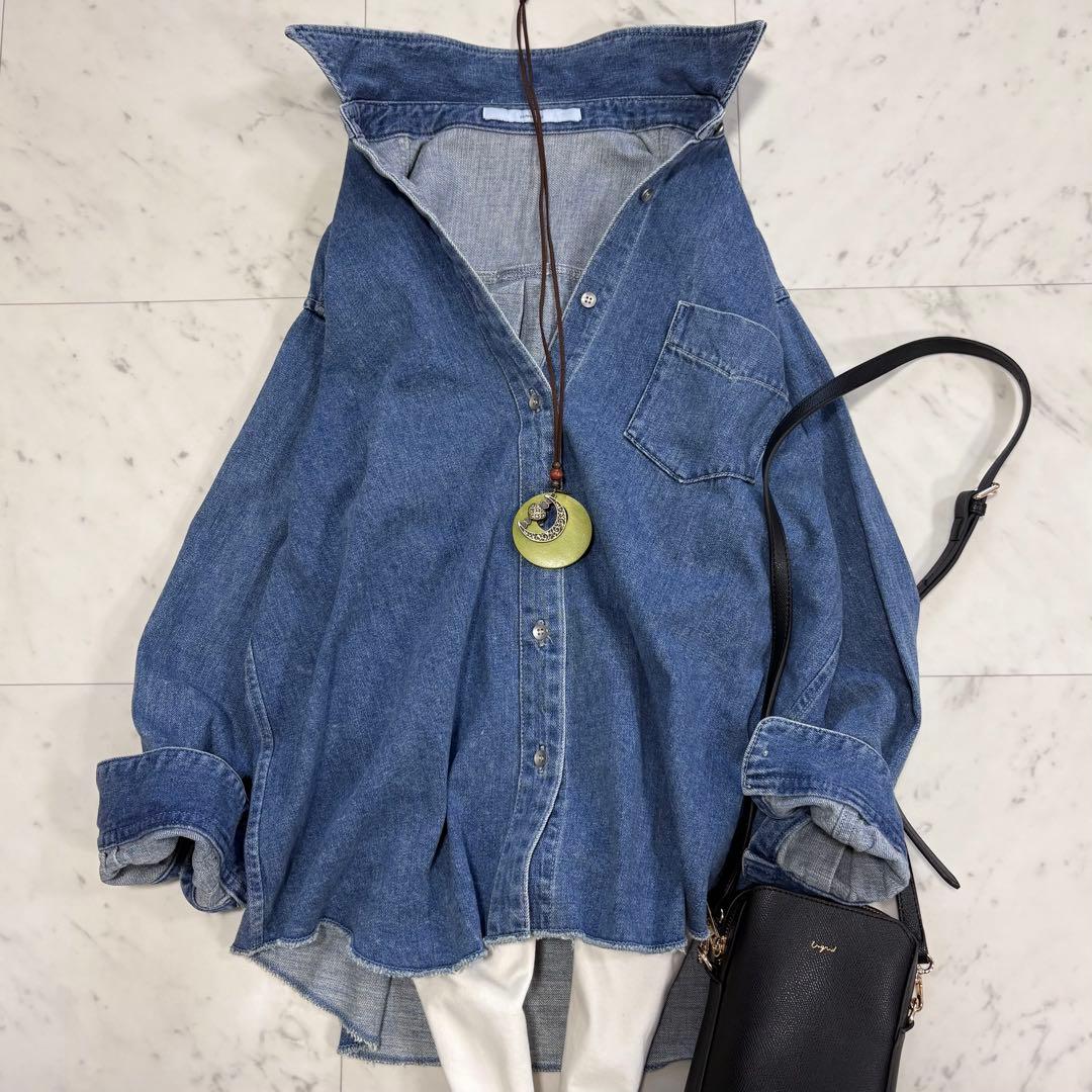 美品✨フレームワーク　denimシャツ　デニムシャツ　2025AW　現行品 2025AW Fishing denim shirt - CURRENTAGE ONLINE STORE