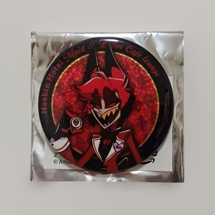 ハズビンホテルへようこそ アニメイトカフェ グリッター 缶バッジ