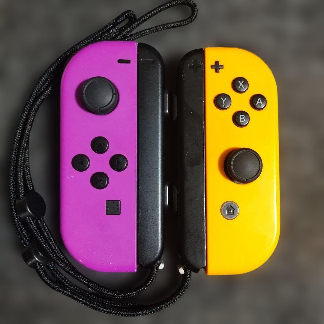 美品】初代Switch Joy-Con ネオンパープル・オレンジ ジョイコン