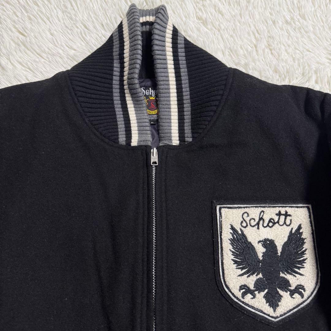 希少】schott ショット スタジャン ワッペン 4L キルティング 中綿