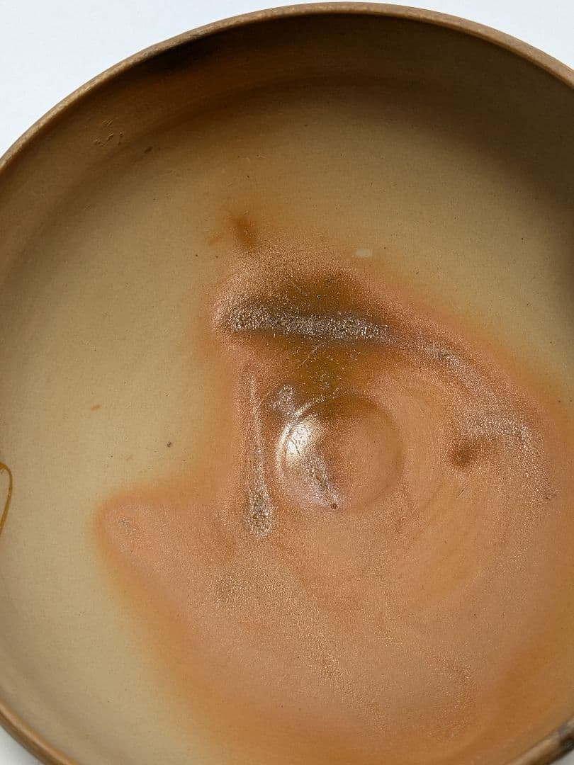 金継ぎあり】三代 松田華山 備前焼 緋襷茶盌 共箱共布 抹茶碗