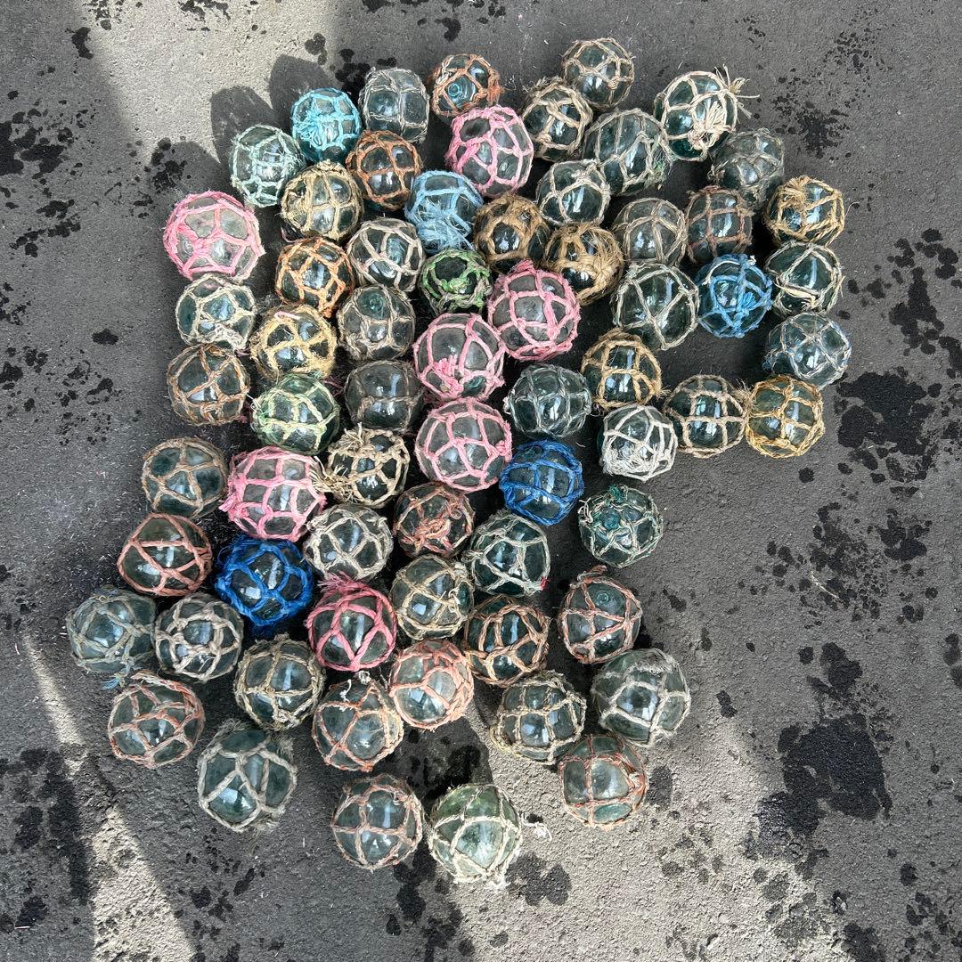 浮き玉 浮き球 ガラス玉 漁具 レトロ 68個まとめ - メルカリ