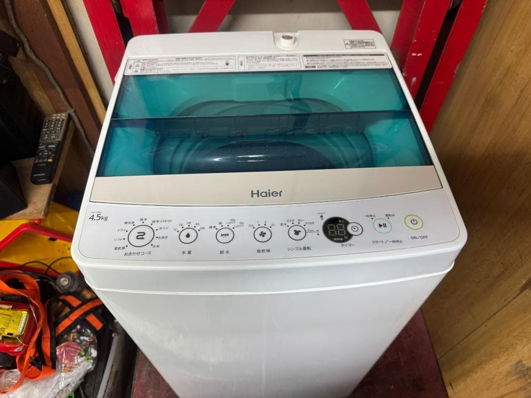 (4443)HAIER　ハイアール洗濯機 4.5KG JW-C45A 2019年