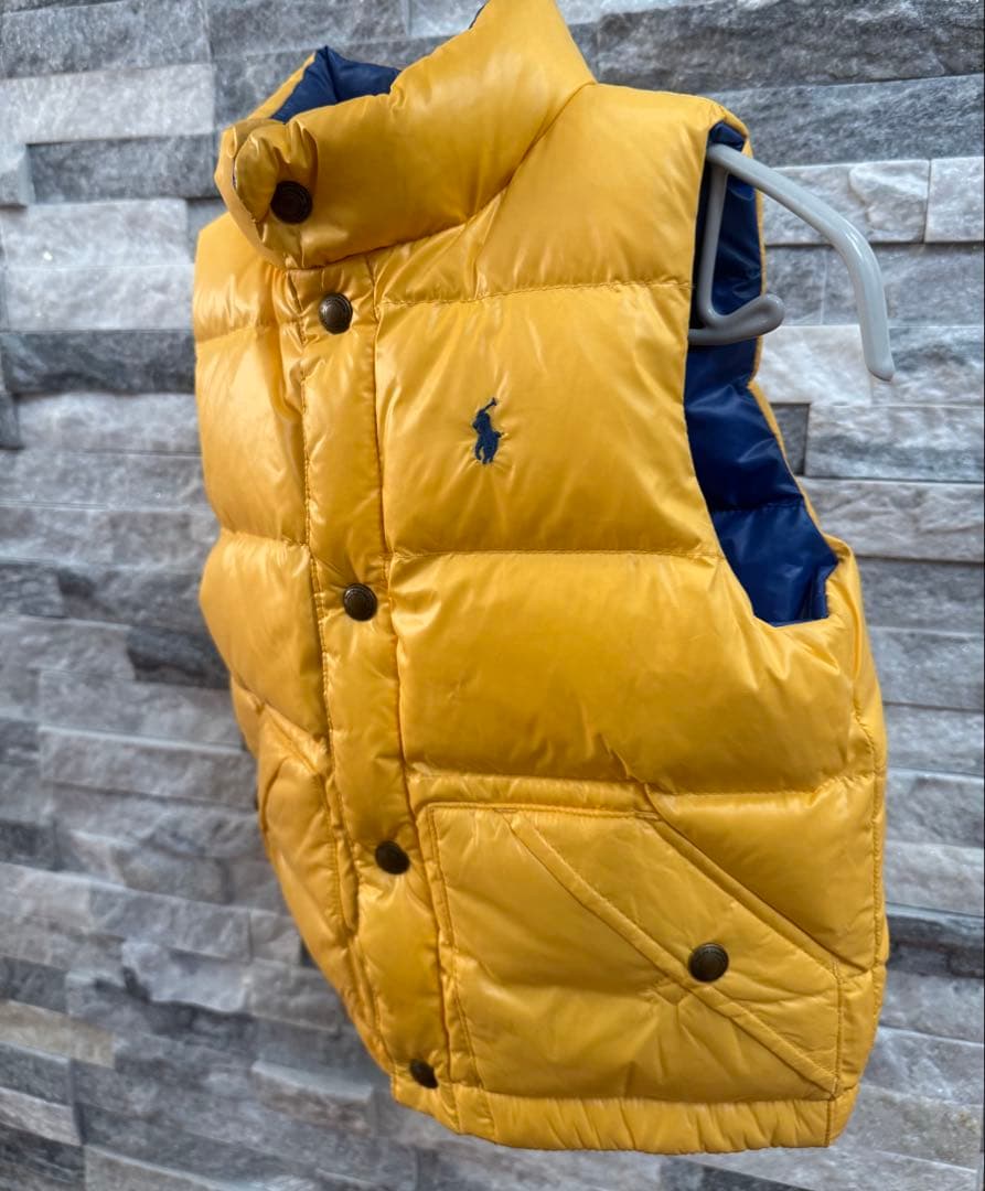 値下げ‼️ポロラルフローレン♡リバーシブル♡ダウンベスト♡イエロー