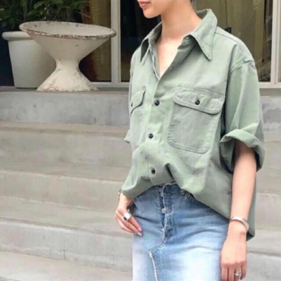 MADISONBLUE マディソンブルー オリーブグリーン シャツ 01 - メルカリ