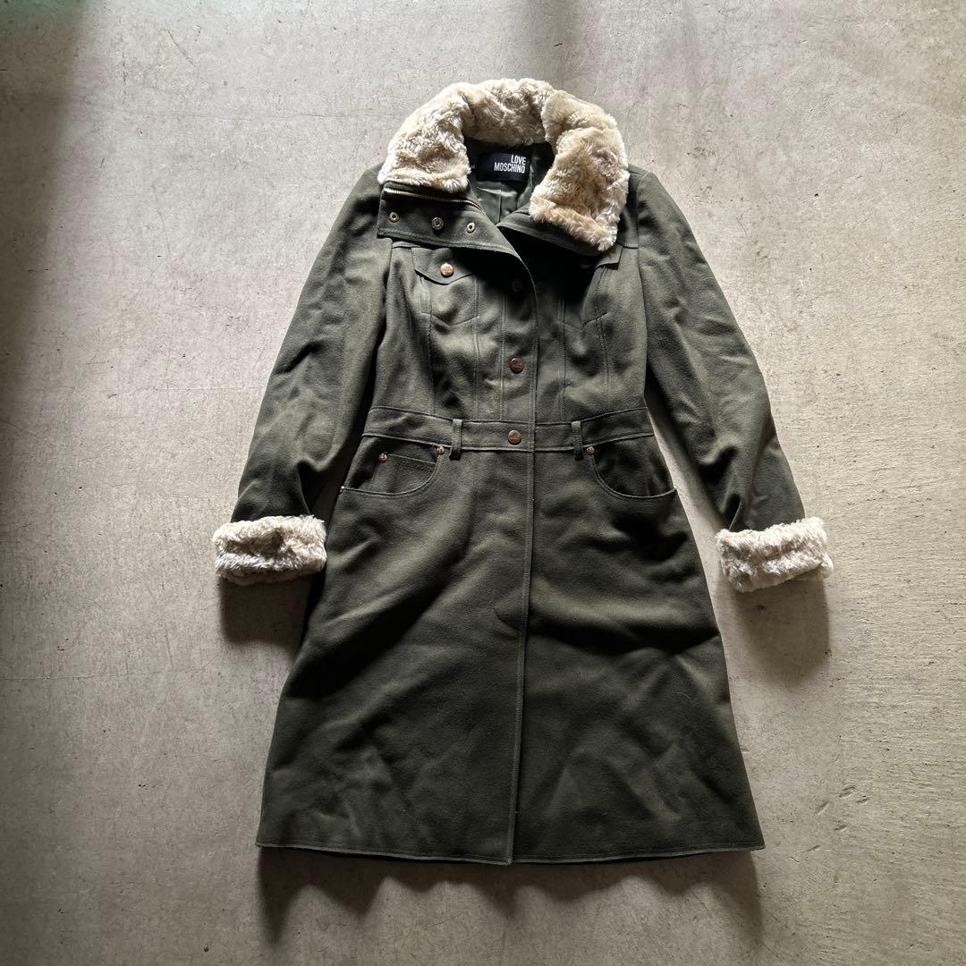 LOVE MOSCHINO ミリタリーコートSサイズ襟袖ファーカーキ 楽天市場】【最短即日出荷】軍服風和袖モッズコート|Favorite