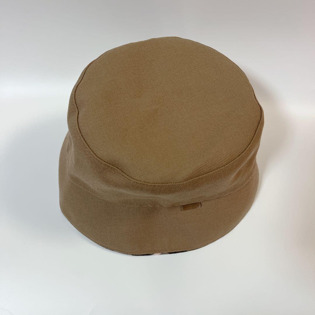 《美品》バーバリー リバーシブル バケットハット ノバチェック ブラウン バケハ