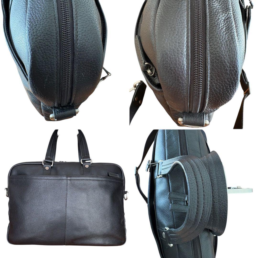 コーチ COACH レザー 2WAYビジネスバッグ 黒斜めがけ A4可能 - メルカリ