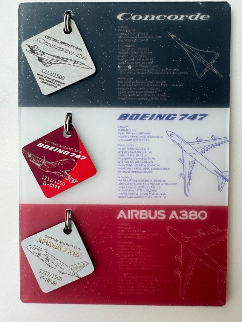 Airlinertags クラシックセット B747 A380 コンコルド Airlinertags クラシックセット B747 A380 コンコルド - メルカリ