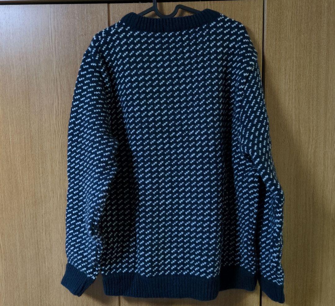 ノルウェー製【L.L.Bean 】ローゲージクルーネックセーター　バーズアイ