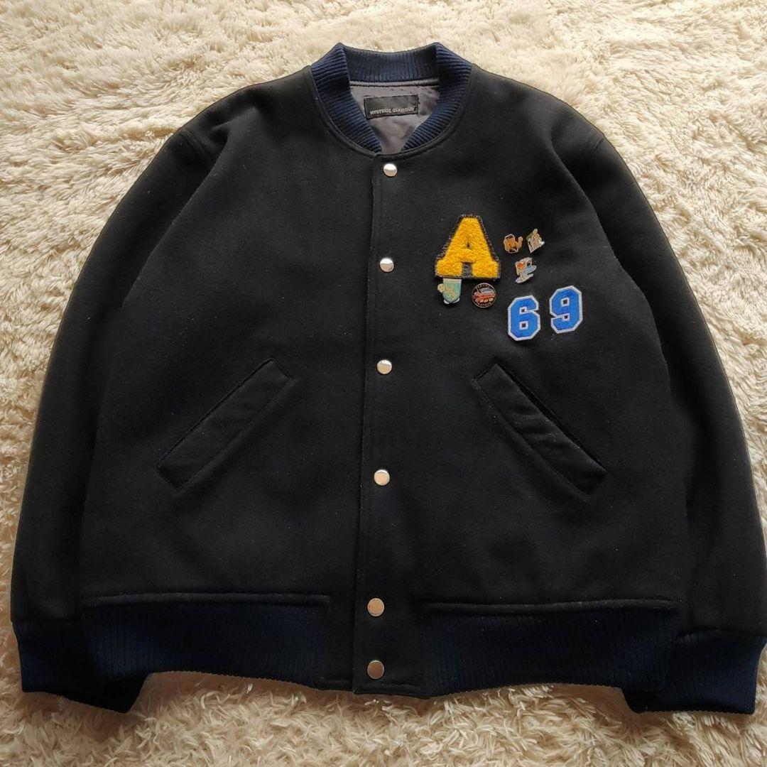 HYSTERIC GLAMOUR 初期 大判刺繍デザイン ウール スタジャン - メルカリ