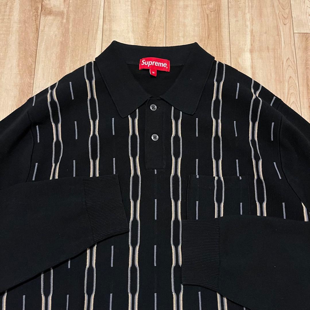 激レア！2018AW SUPREME“VERTICAL STRIPE”ニットポロ - メルカリ