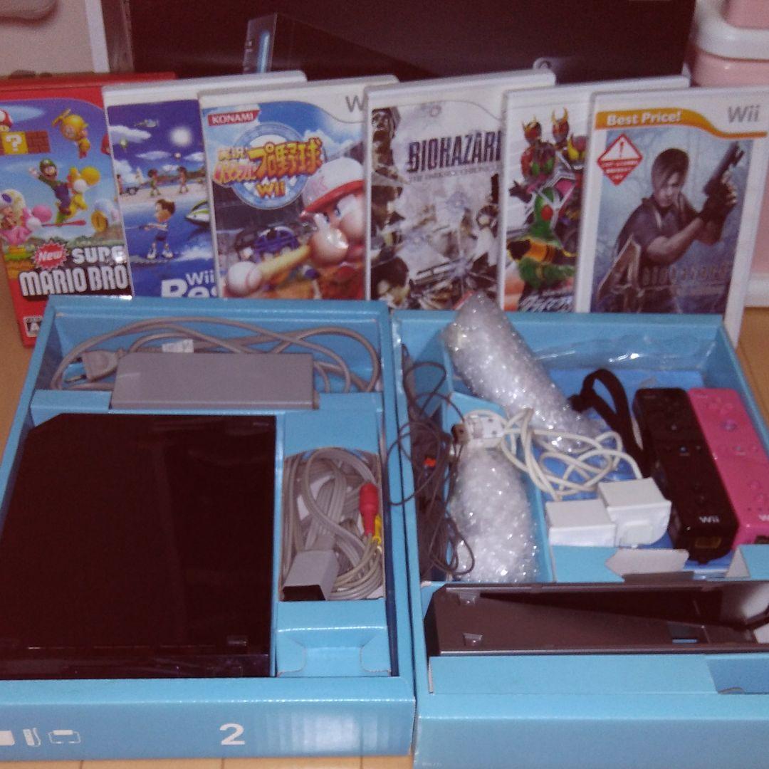 wiiセット Wii本体 セット リモコン2個 センサーバー - メルカリ
