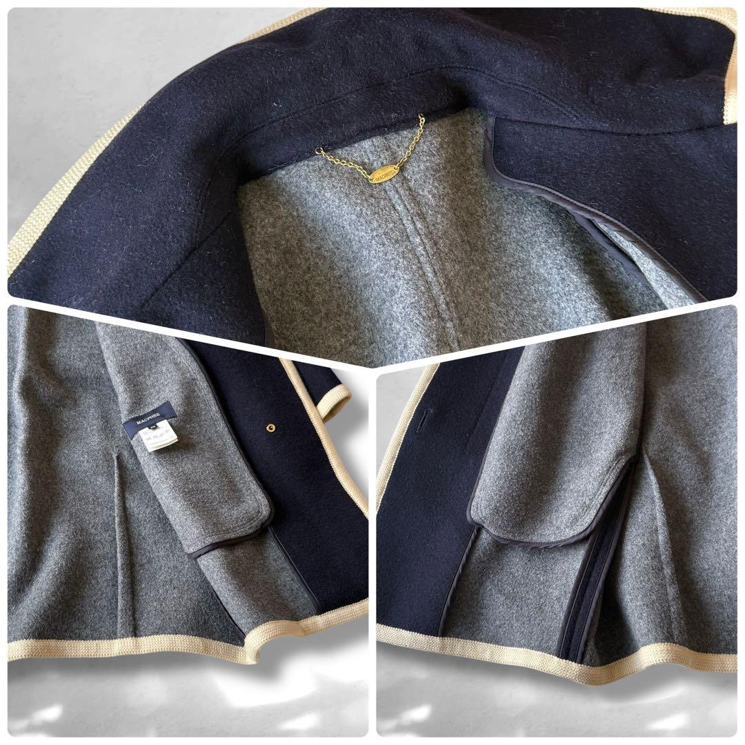 トゥモローランド マカフィー パイピング カラーコート ウール混