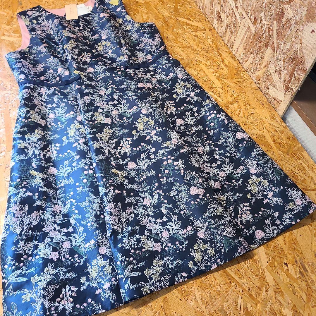 ROSE TIARA 花柄 ノースリーブ ワンピース タグ付き 46