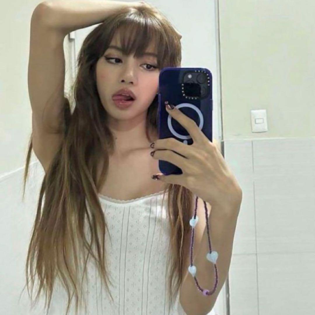 ストリングティング ハート パープル BLACKPINK リサ BLACKPINK リサ 衣装 通販 アイドル ダンス服 ハートマーク トップス