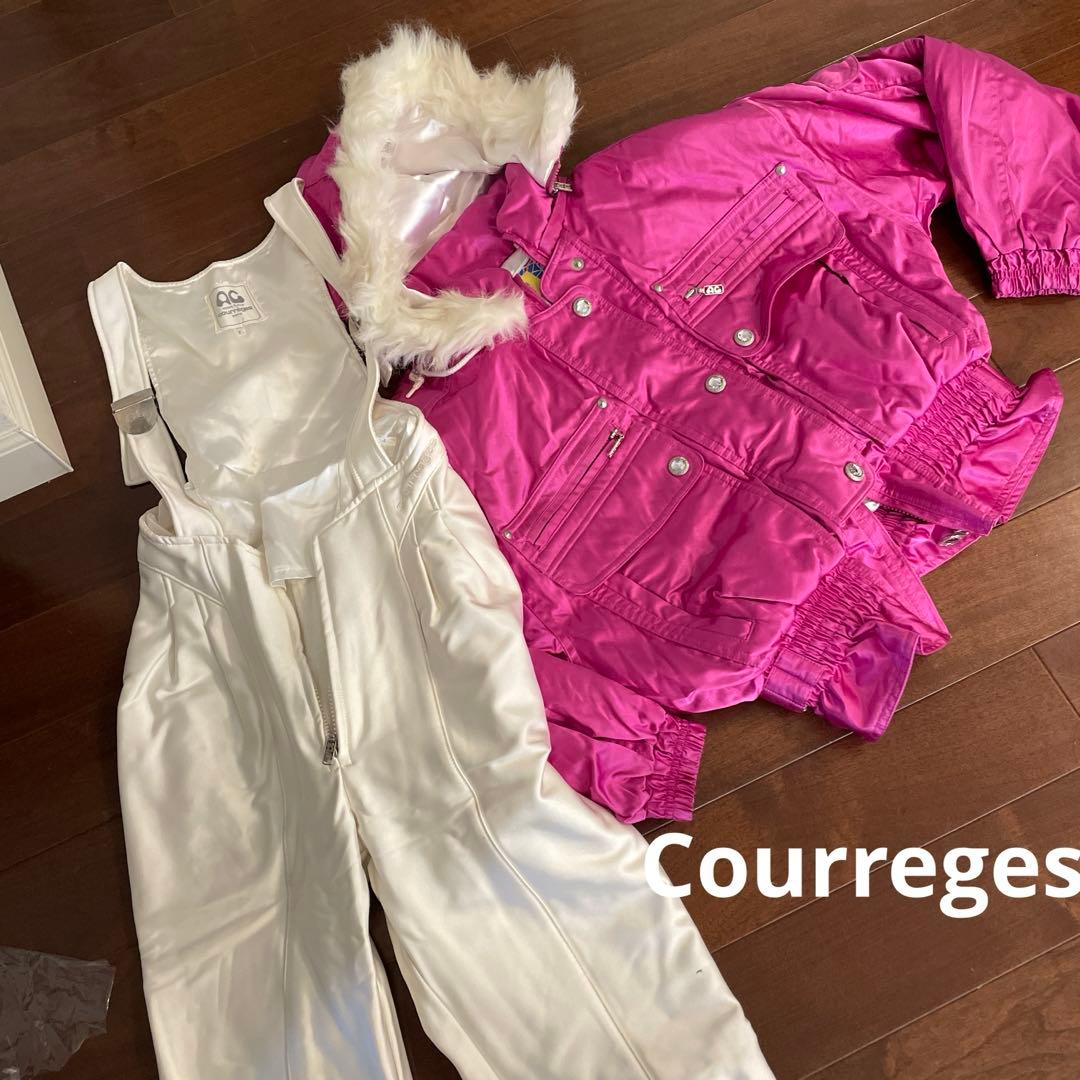 お値下げ！Courreges スキーウェア上下セットレトロ希少ヴィンテージ日本製 極希少/美品】90s courreges クレージュ ヴィンテージ セットアップ