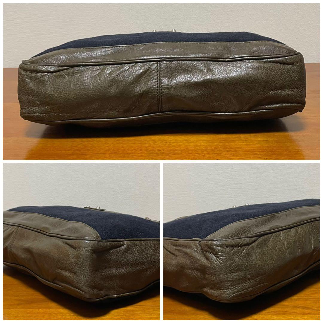 《美品》BALENCIAGA（バレンシアガ）レザー ハンドバッグ ネイビー