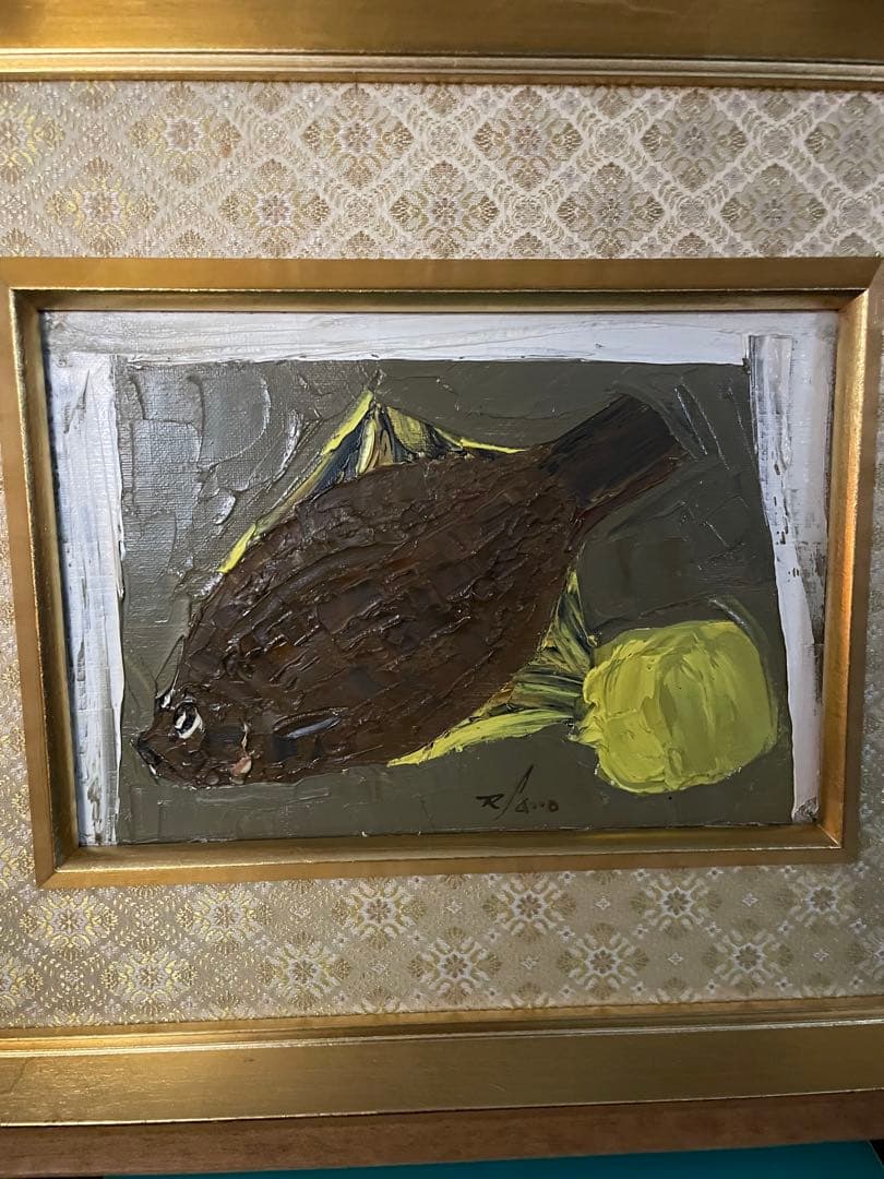 公式】洋画家 工藤和男 工藤和男「網干し場」油彩 8号 創元会元会長