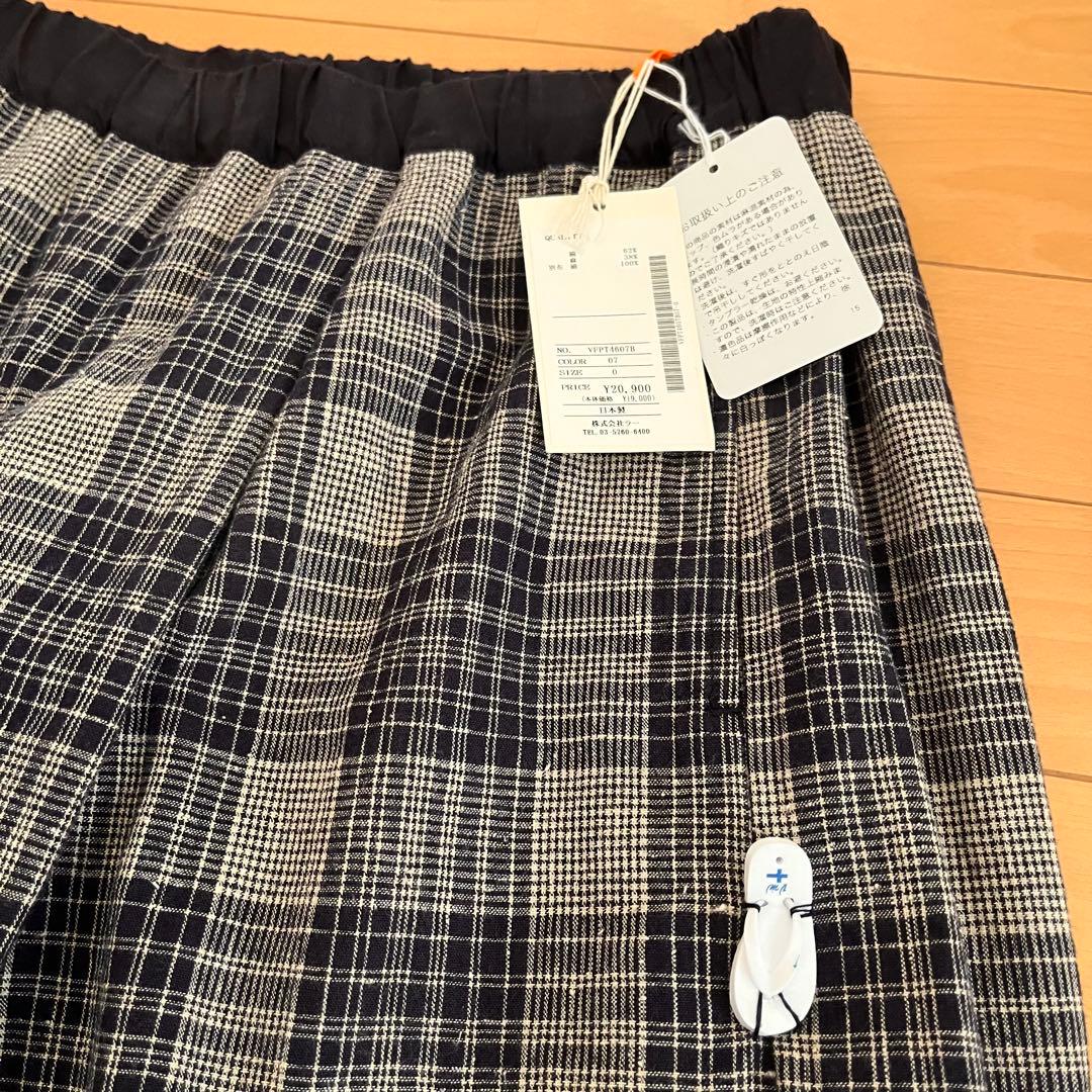 未使用 vm ヴーム 2024SS ワイドタックパンツ チェック パラスパレス