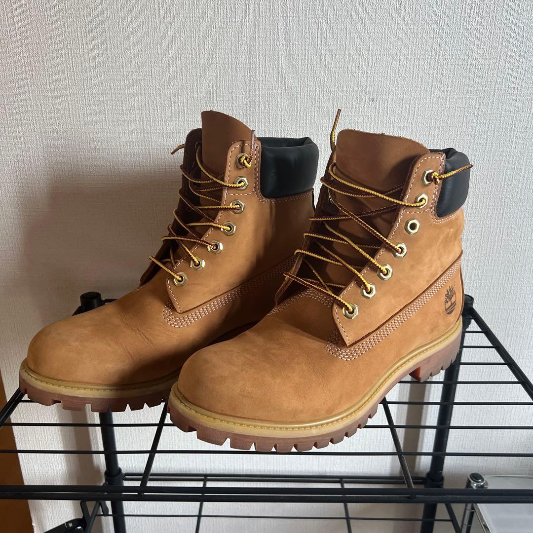 Timberland ベージュ ハイカットブーツ - メルカリ