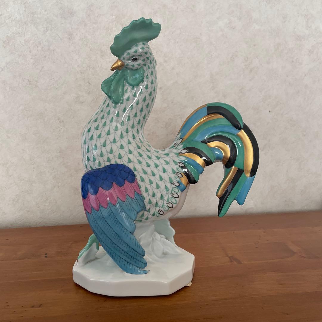 ヘレンド　鳥　陶器置物 ヴィンテージ ヘレンド ロスチャイルド 鳥のモチーフ 小物入れ 蓋付き